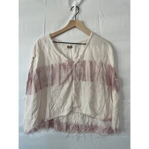 Ecote Tie Dye Ombré Tunic High Low Hem Oversized Lagenlook
